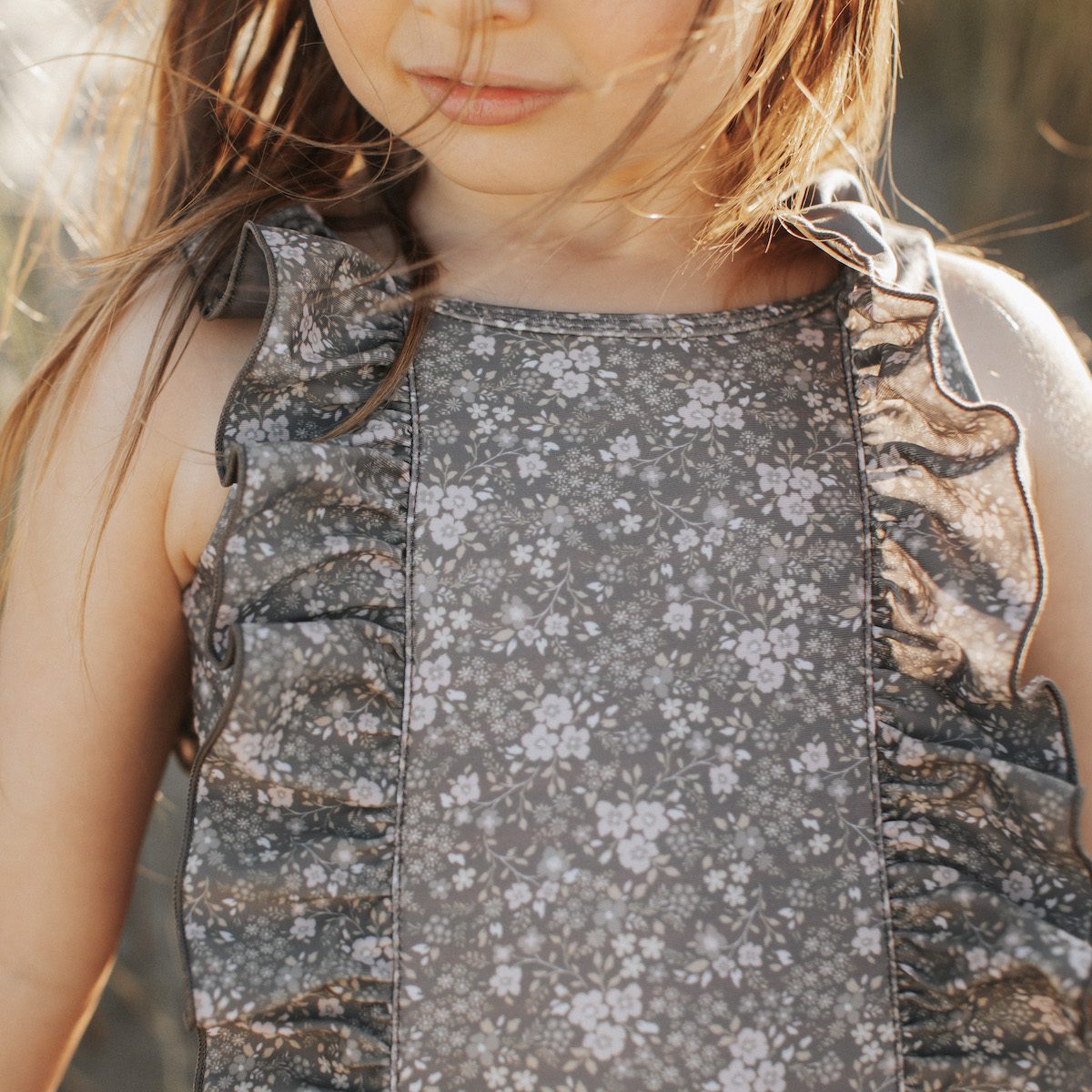 Isabella Onepiece | Pansy Floral Dark