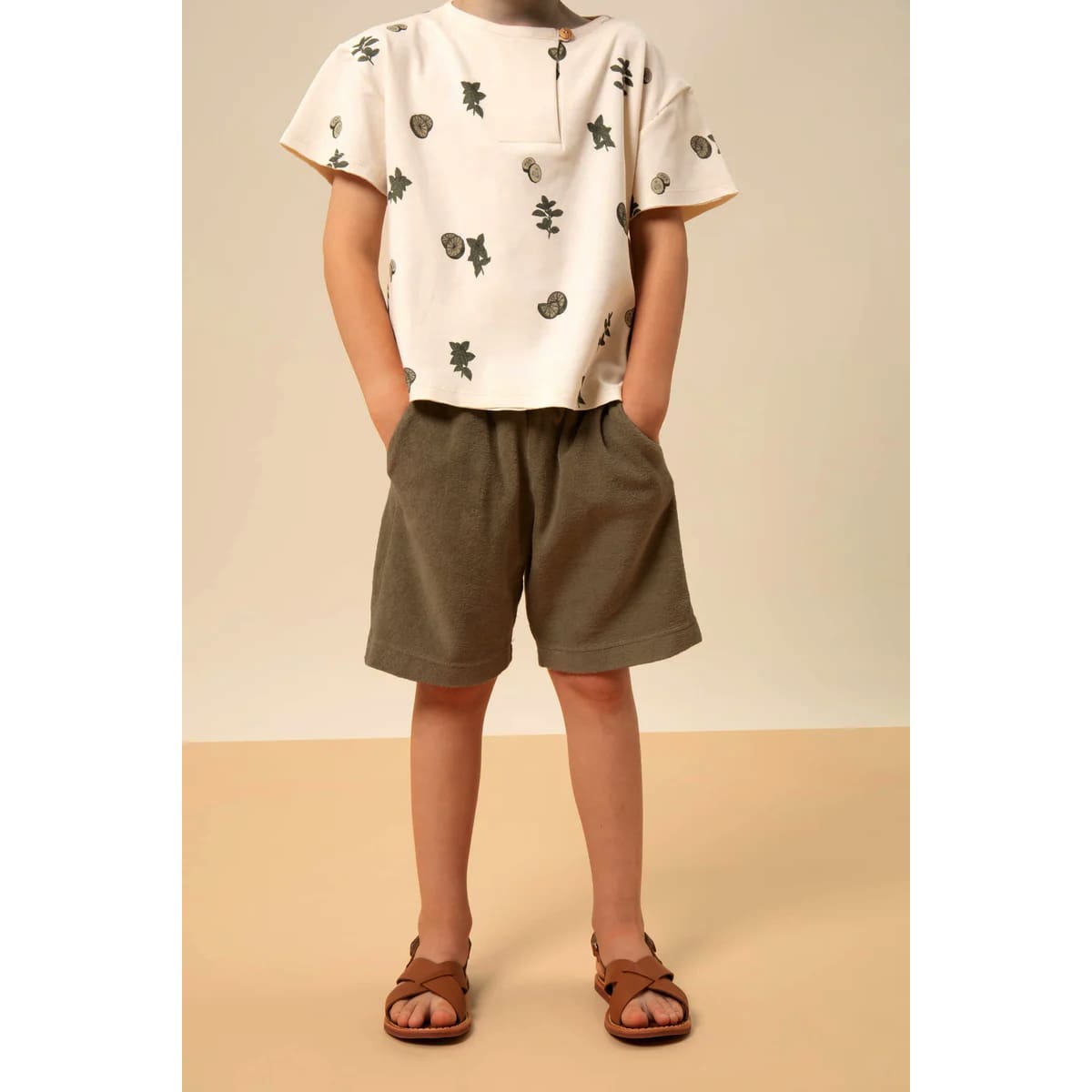 Tshirt Orso & Bermuda Basile | Fresh/Sauge