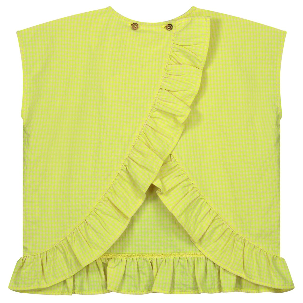 Chloe Checked Top Cozy Yellow
