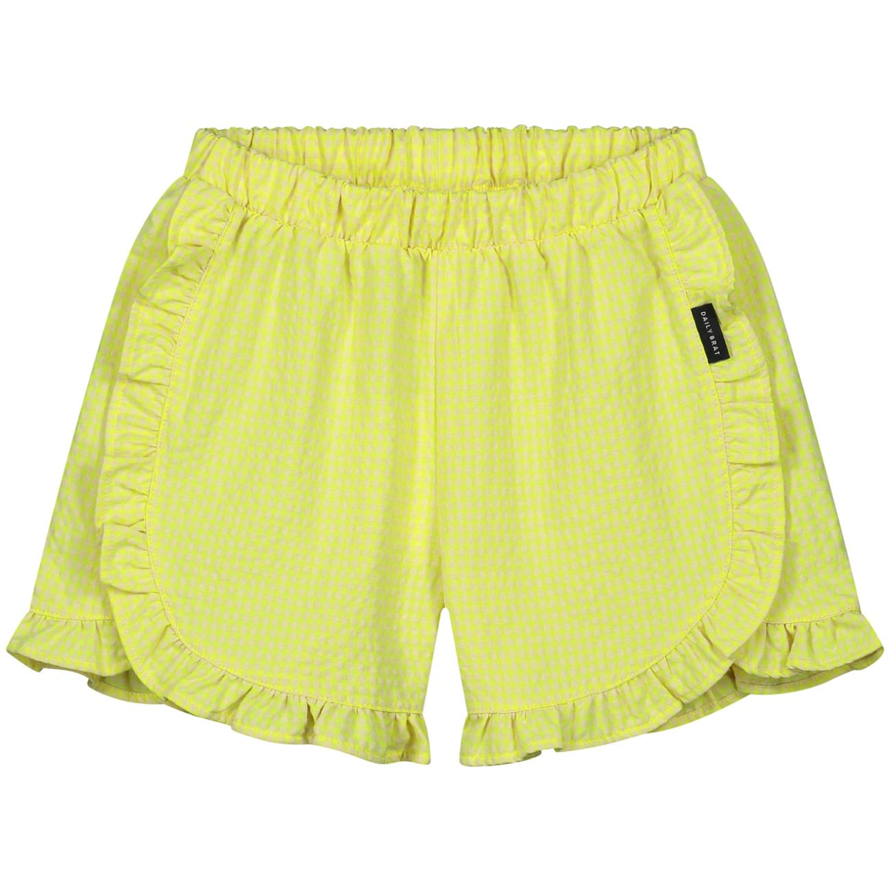 Chloe Checked Shorts Cozy Yellow
