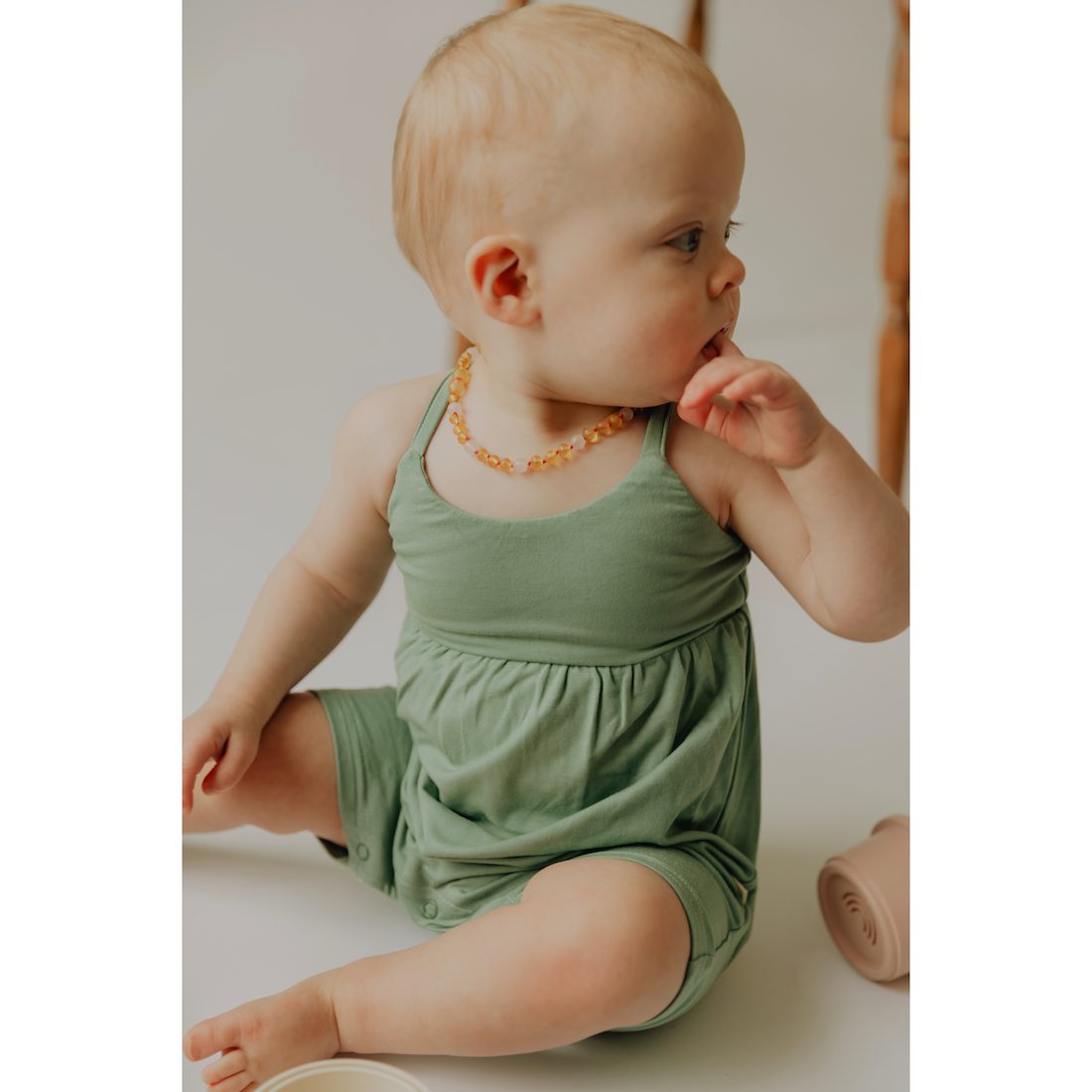 The Back Romper | Sage Green