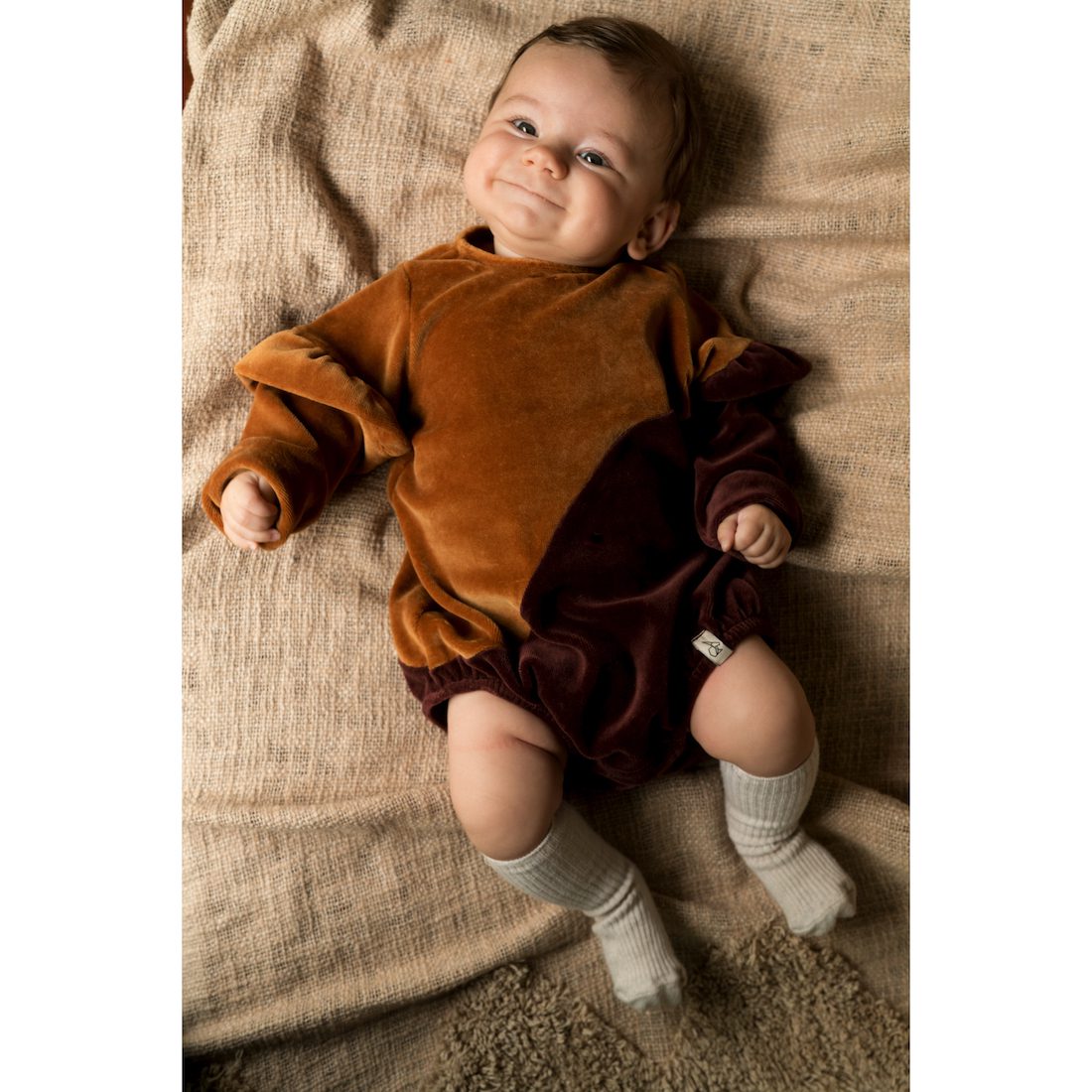 Roxie Romper Velvet Chestnut Harvest