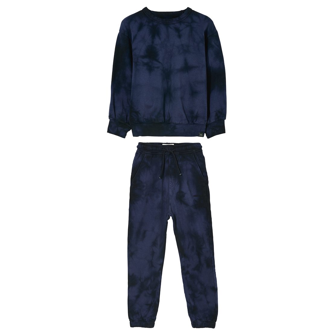 Wind Loose Sweatshirt & Conor Loose Fit Sweatpants | Navy Tie Dye