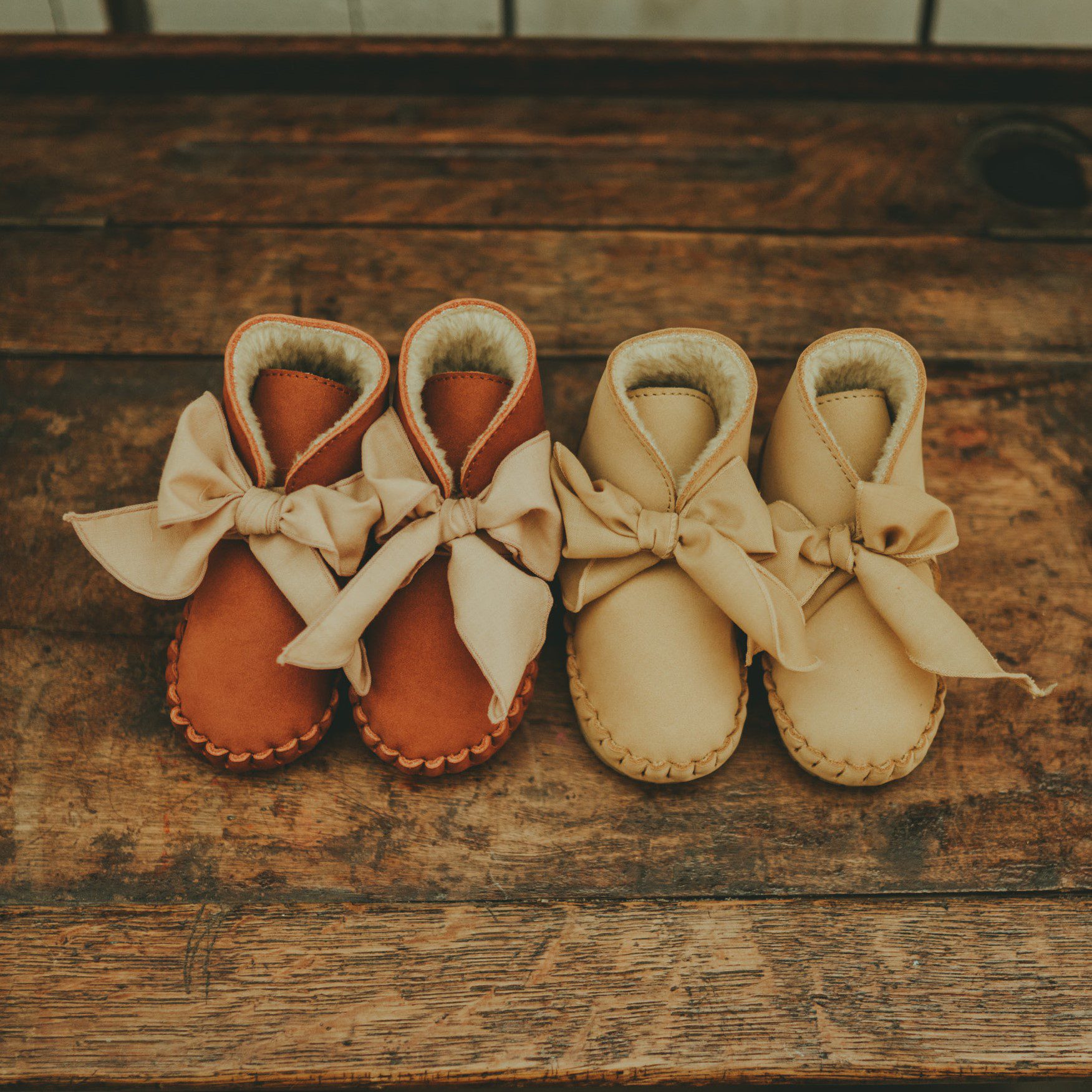 Pina Organza | Kaki Nubuck + Fudge Cotton Laces