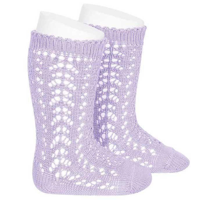 Openwork Knee High Socks | Mauve (124)