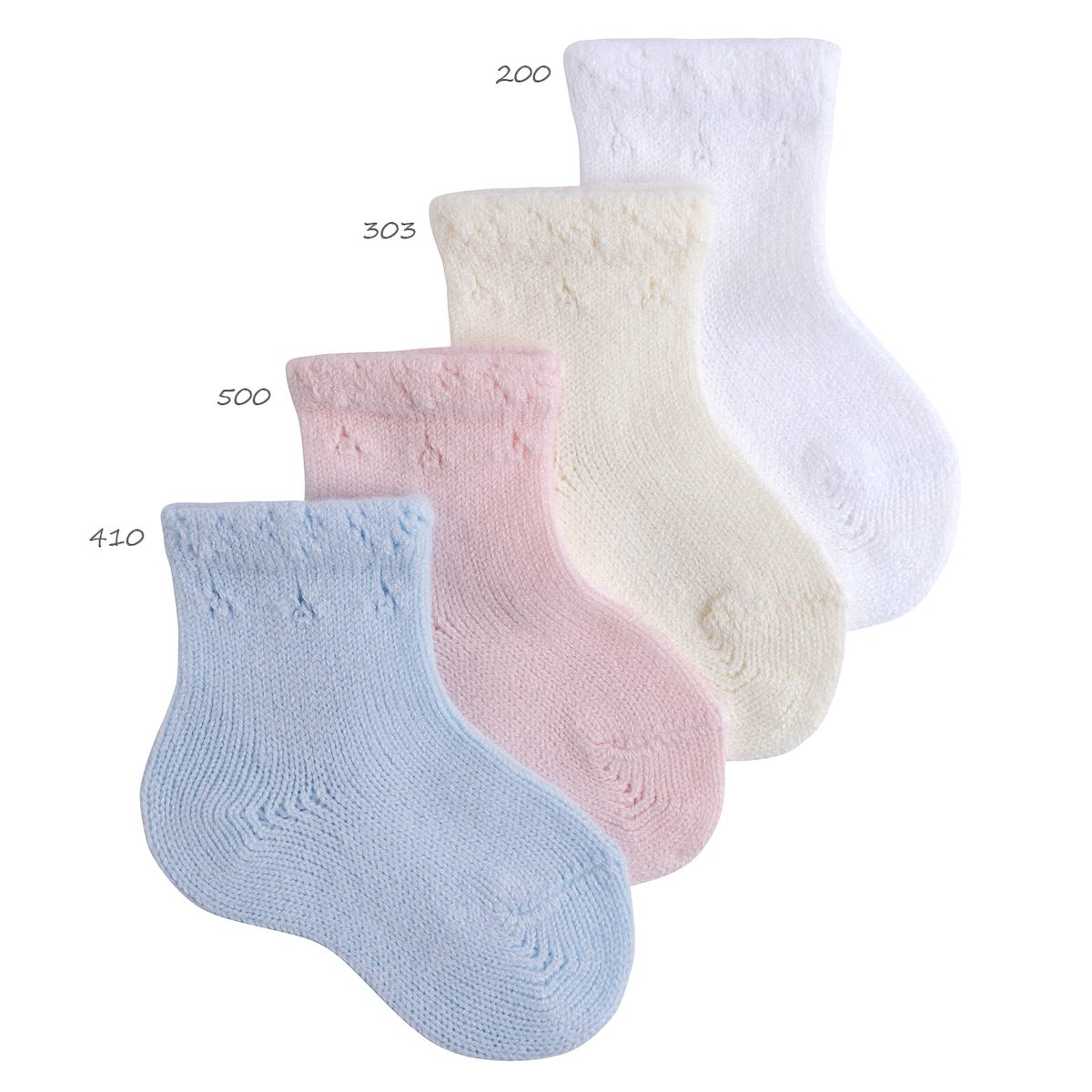 Baby Socks With Openwork Cuff