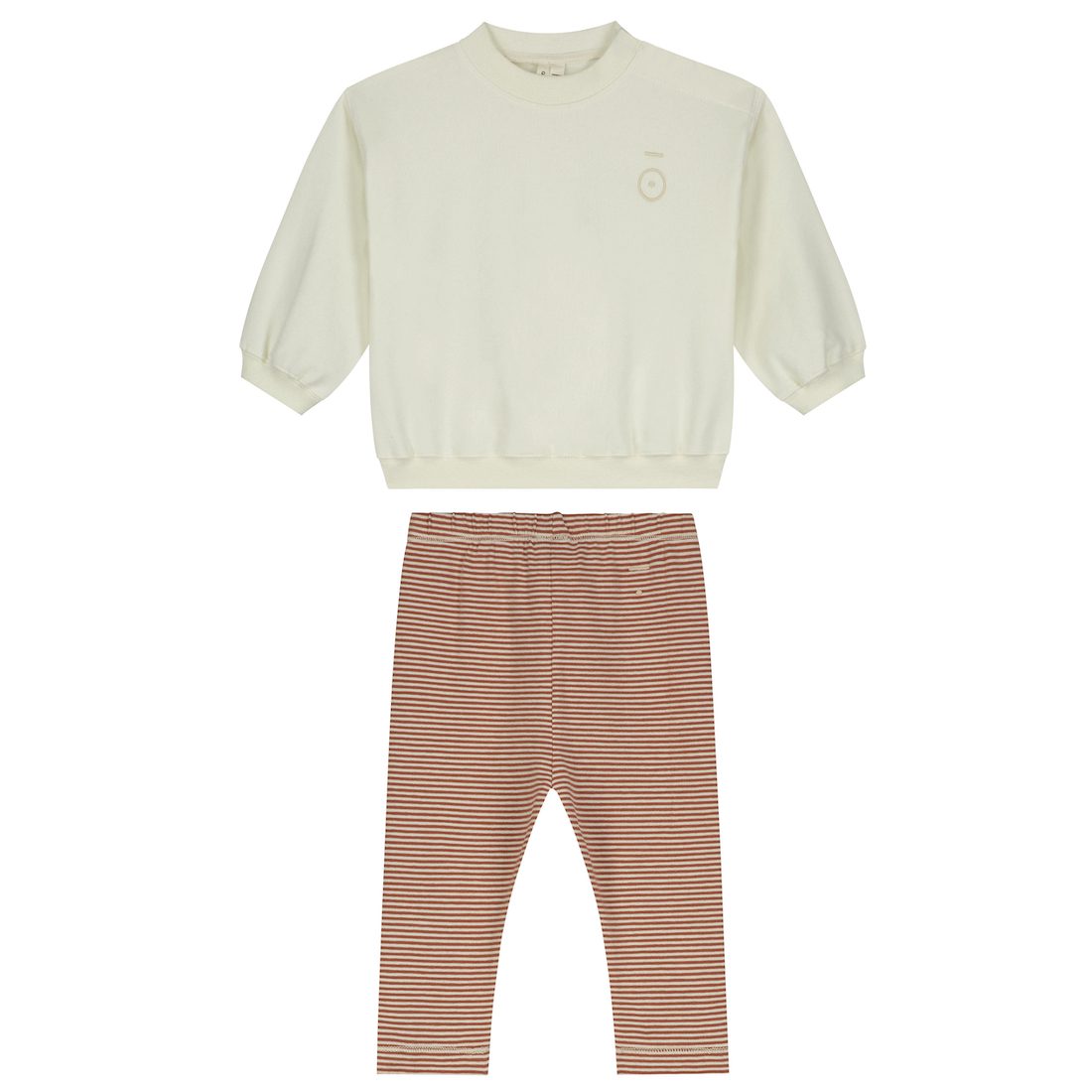 Cream Baby Dropped Shoulder Sweater & Autumn Cream Leggings