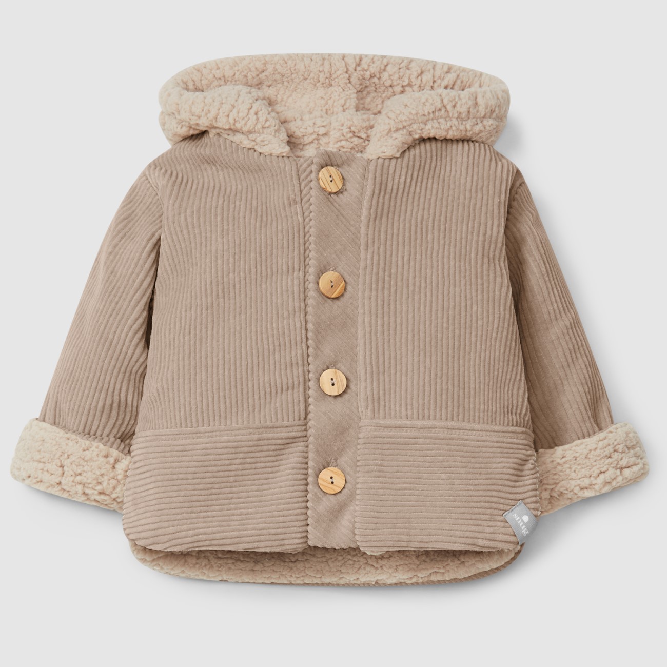 Organic Cotton Velvet Hooded Jacket | Mauve