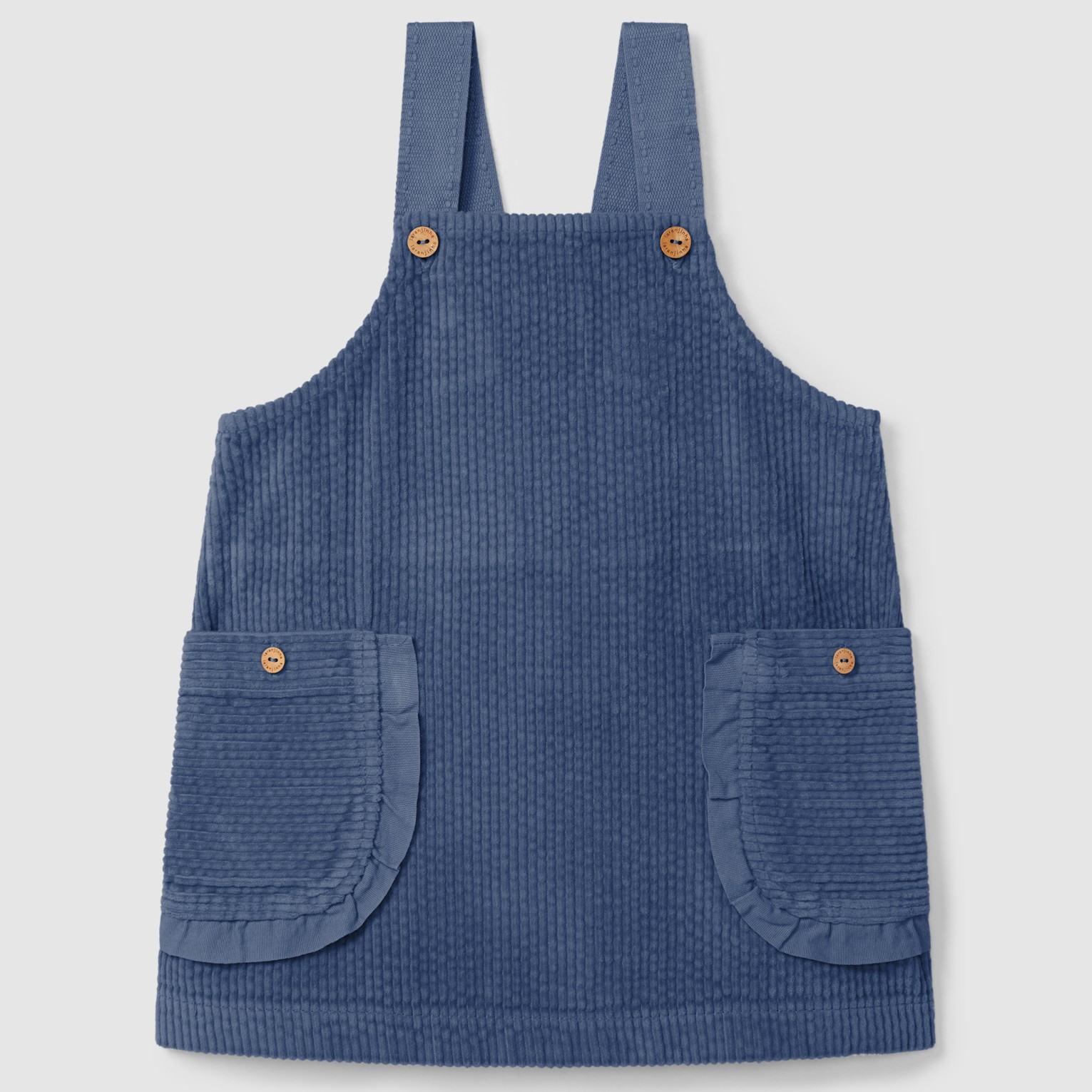 Corduroy Pinafore Dress Indigo