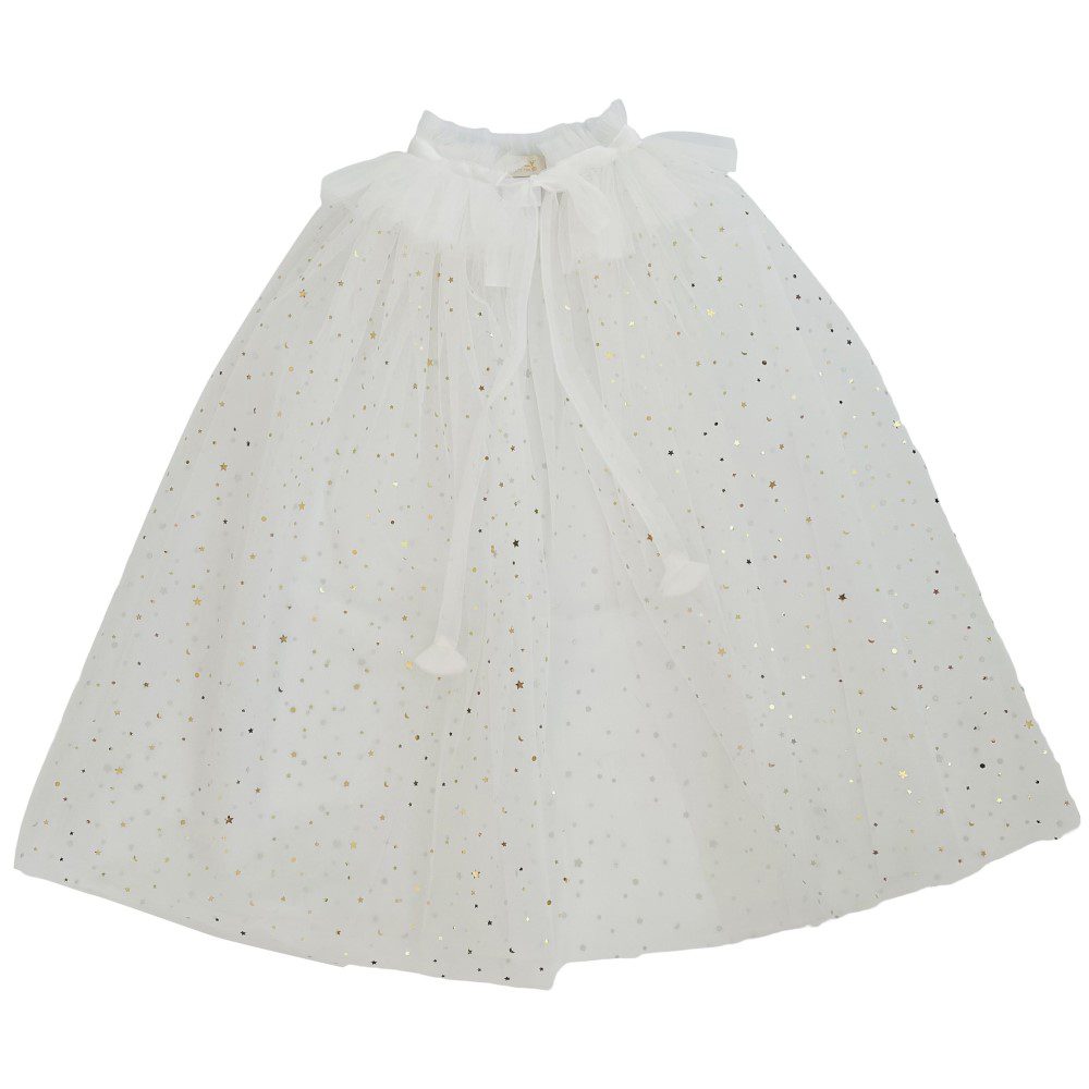 Stars & Moon Tulle Long Cape | Off White