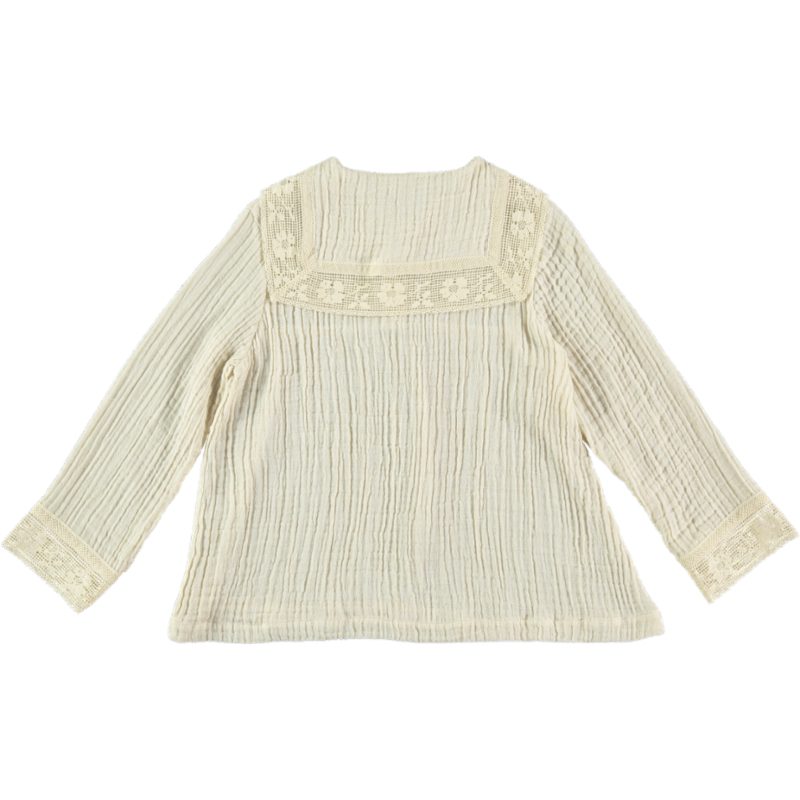 Pant Skirt & Sailor Collar Blouse | Ecru