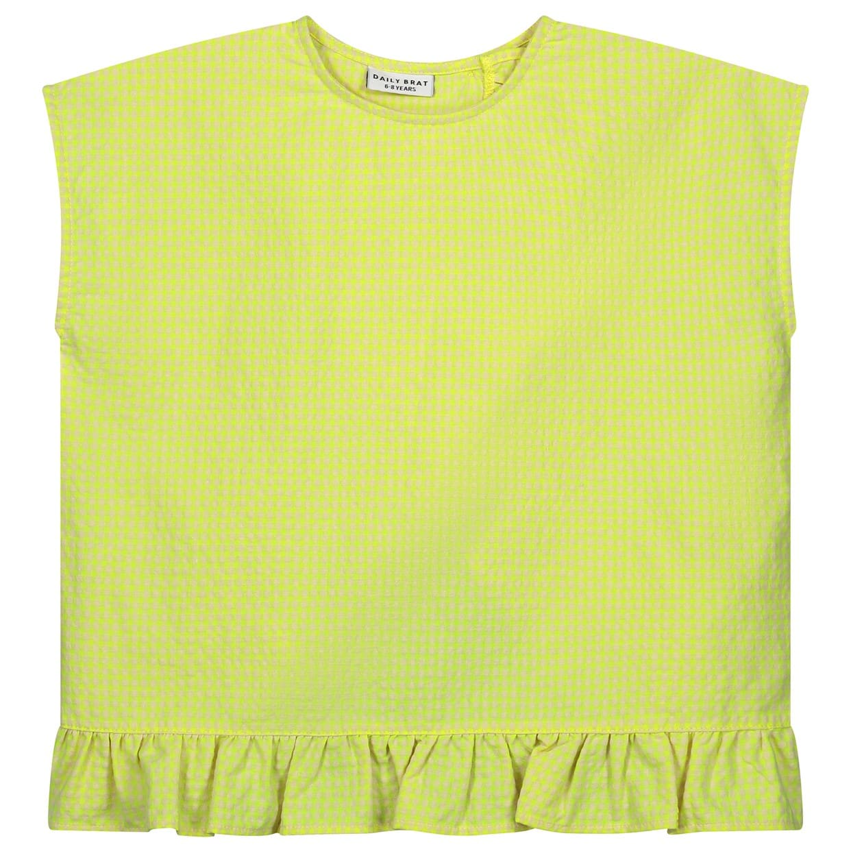 Chloe Checked Top Cozy Yellow