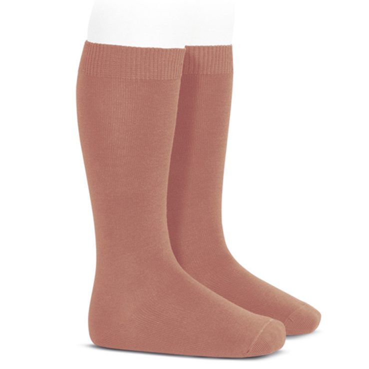 Plain Stitch Knee High Socks | Terracotta (126)