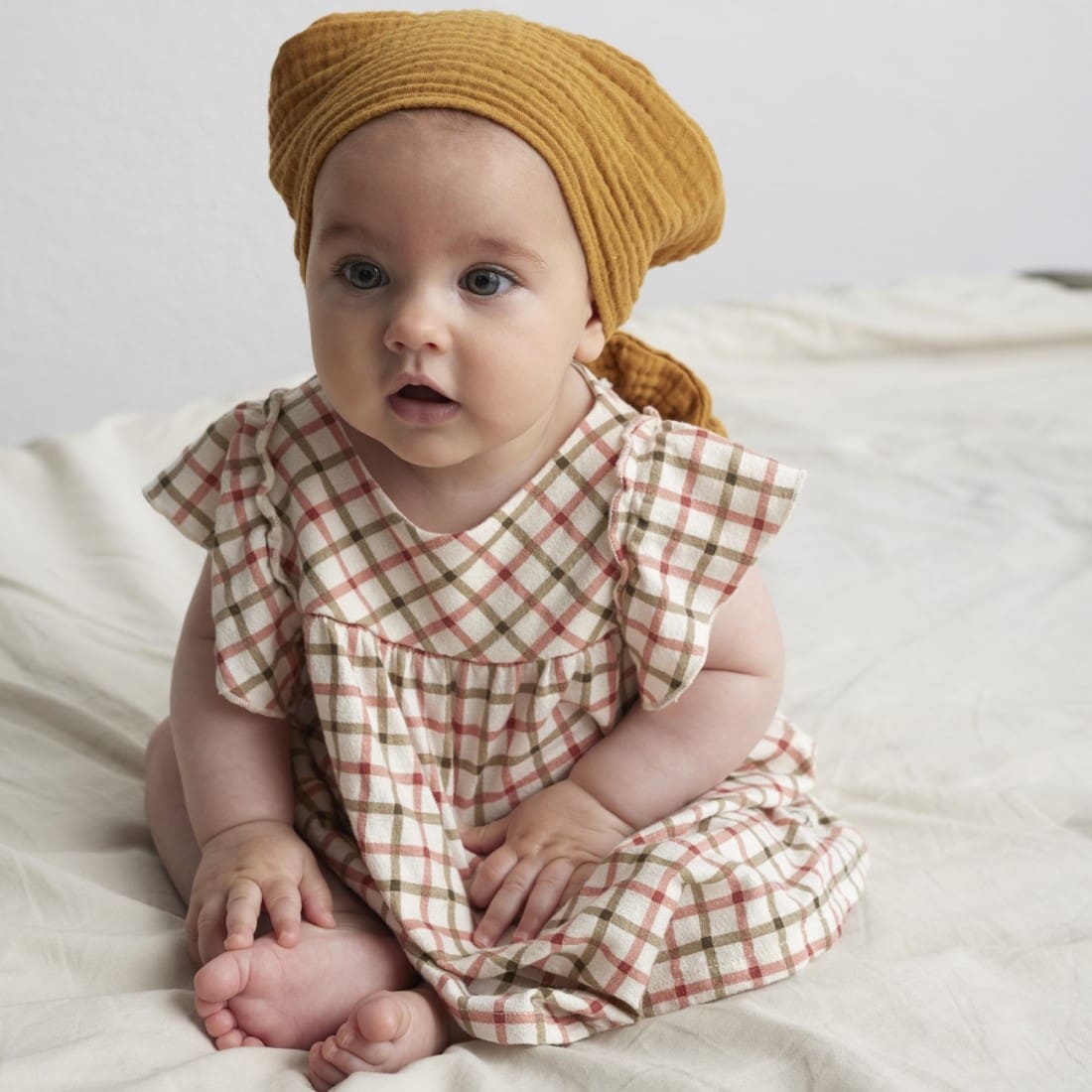 Annika Crepe Check Dress