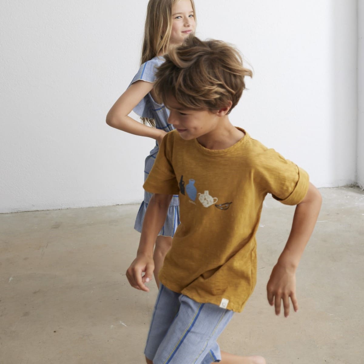 Piero T-shirt & Keanu Denim Stripes Shorts | Unique/Oil