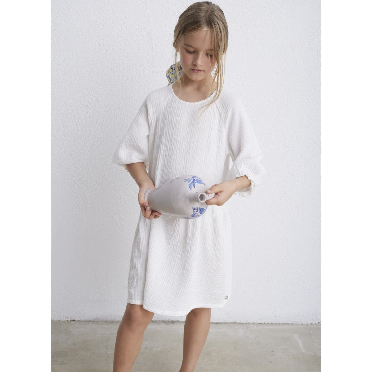 Francin Soft Gauze Dress | Ivory
