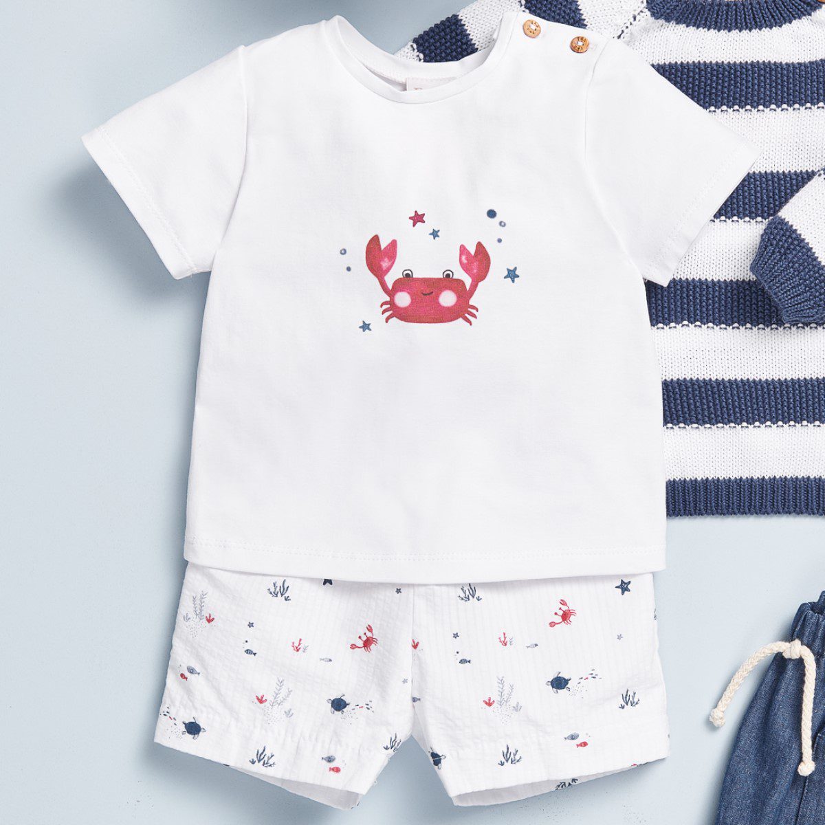 Marea T-Shirt & Shorts | White