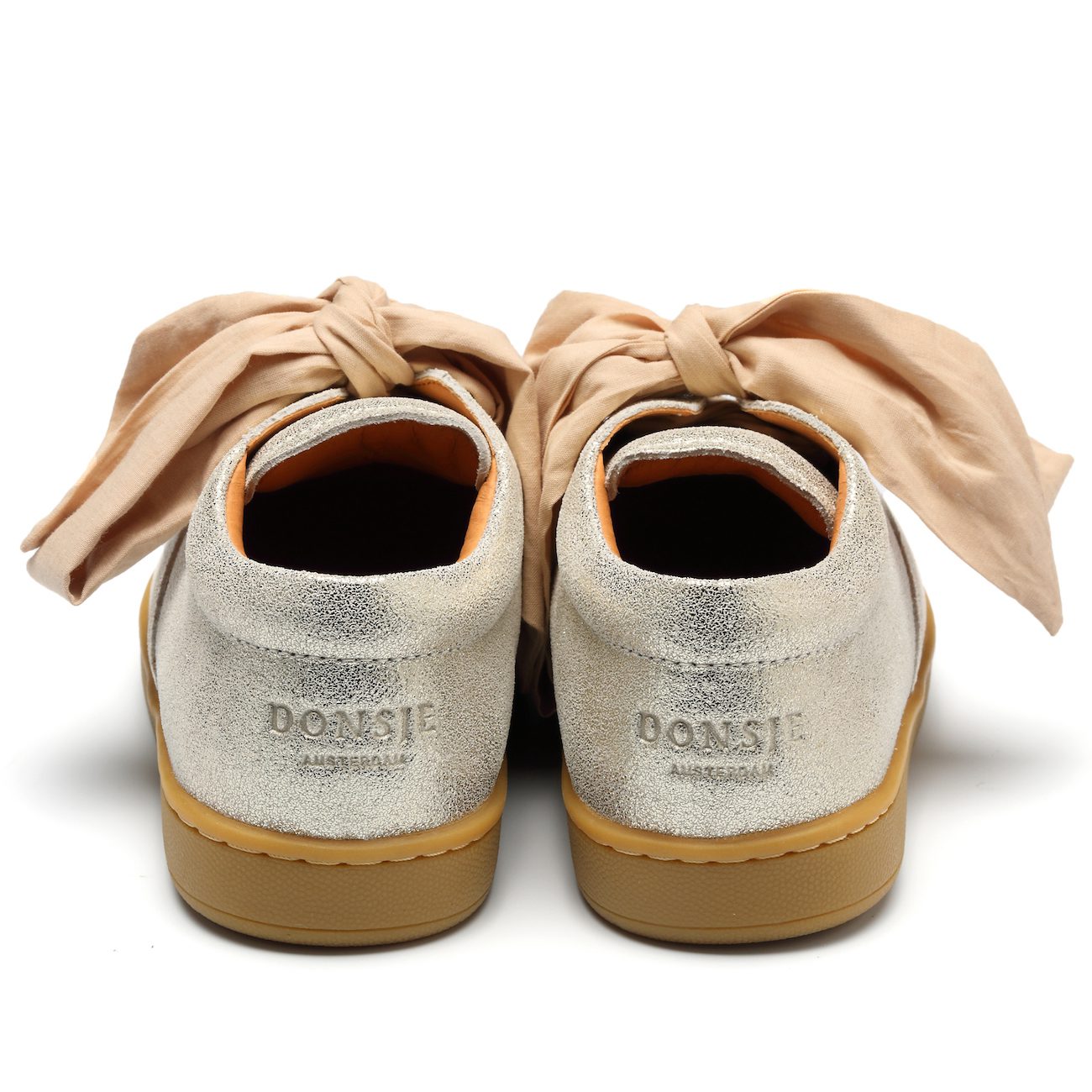 Emilia Organza | Silver Metallic Leather