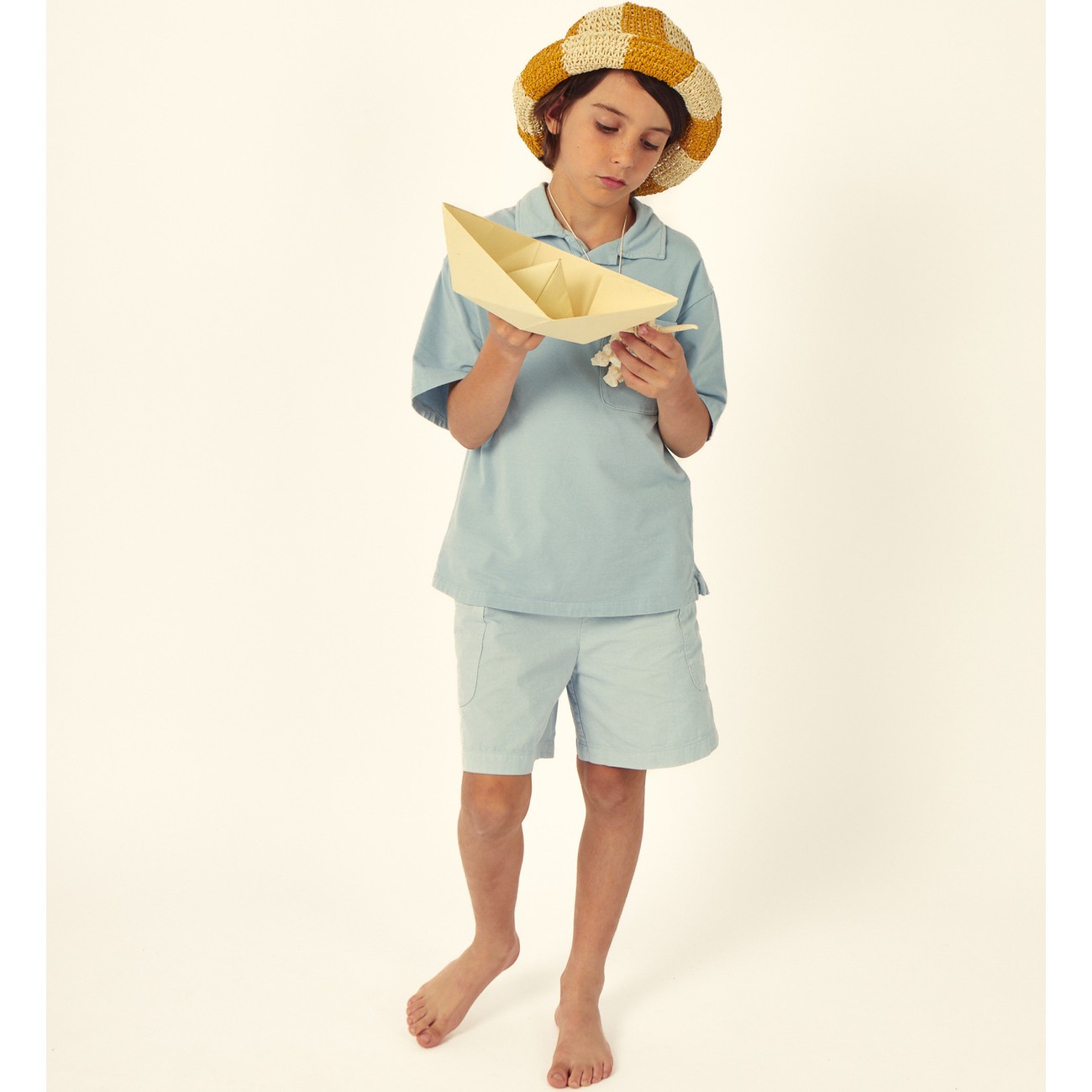 Luca Jersey Polo Shirt & Bermuda | Blue