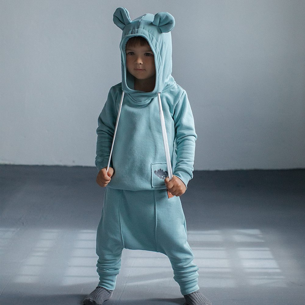 Hoodie Blouse & Teo Pants | Ocean