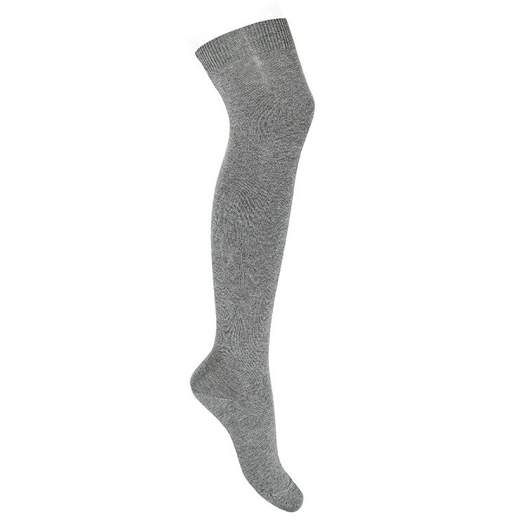 OVER THE KNEE Plain Stitch Socks | Light Grey (230)