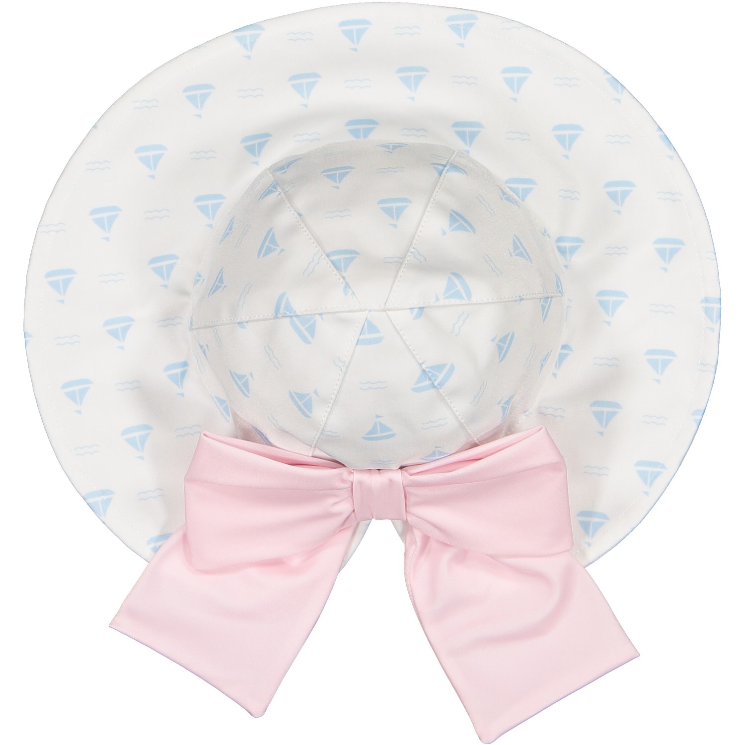 Blue Sailboats Lyrca Sunny Hat