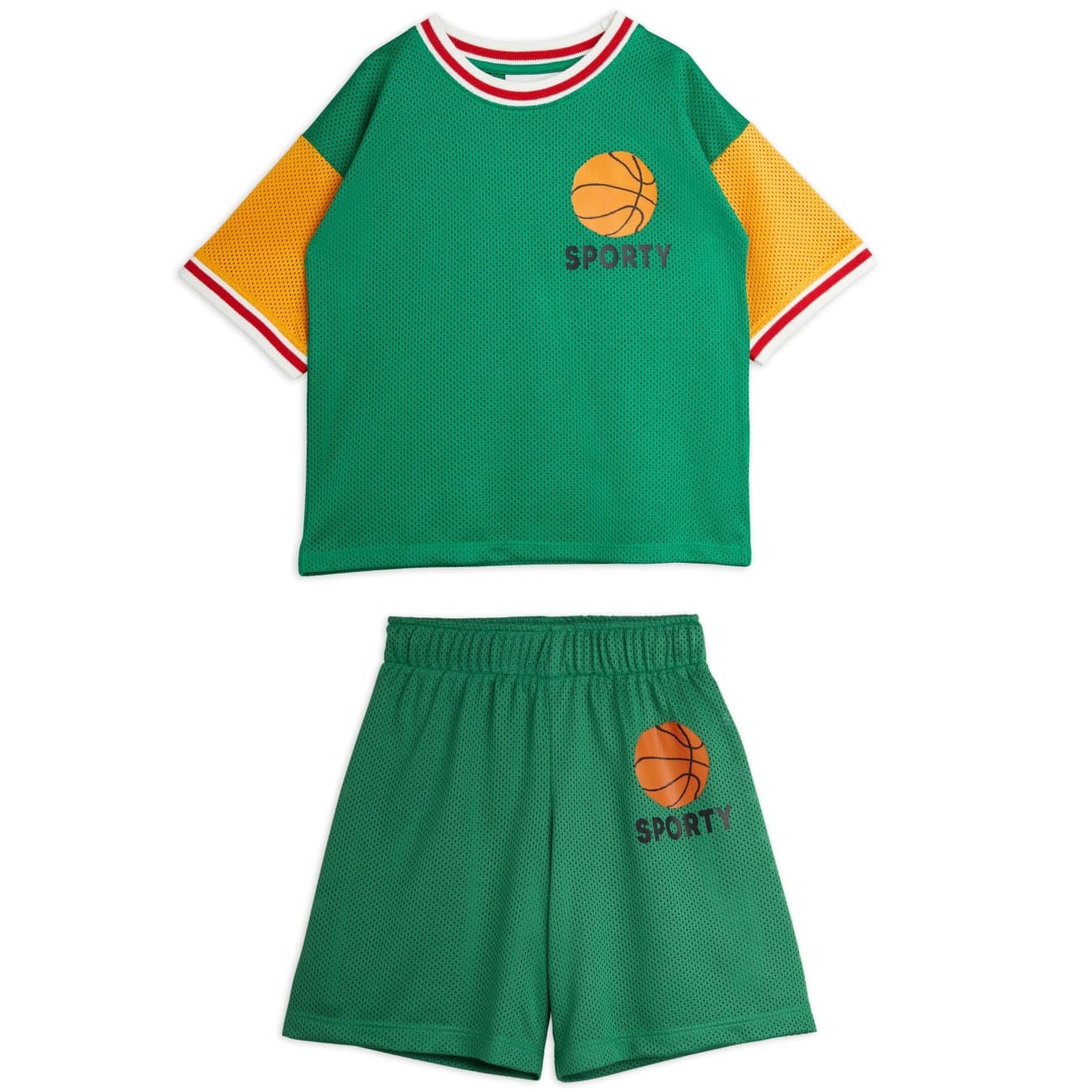Basketball Mesh Tshirt & Shorts | Green