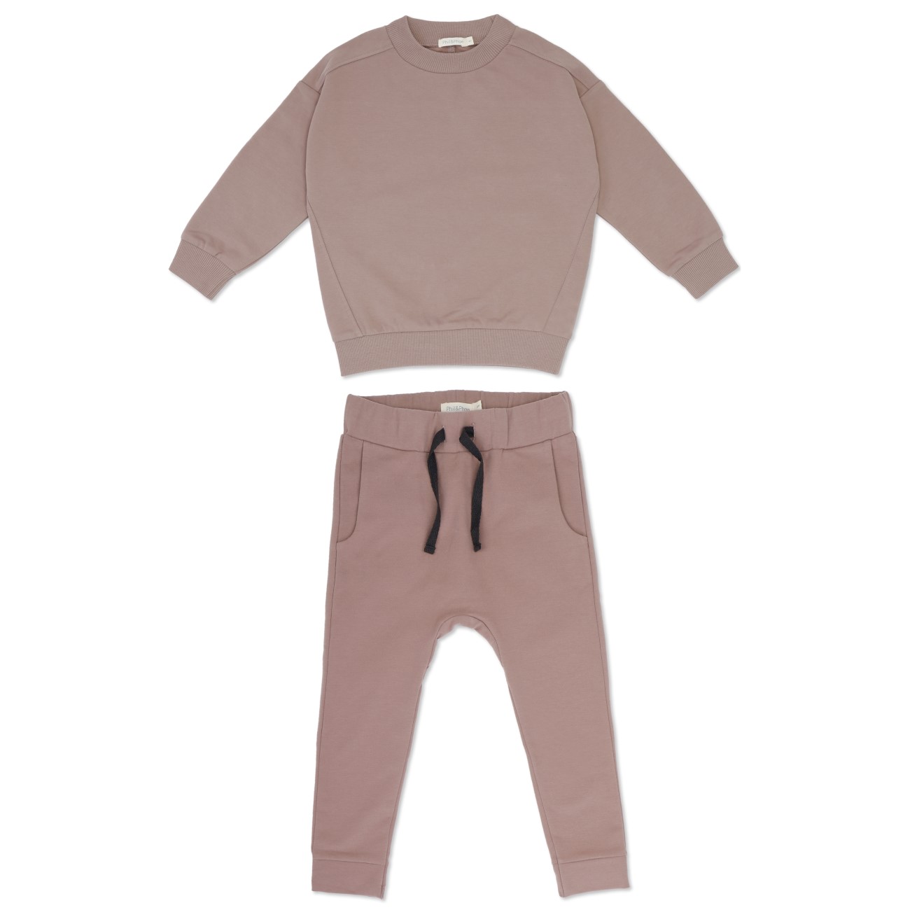 Oversized Sweater & Drop Crotch Sweat Pants | Dust