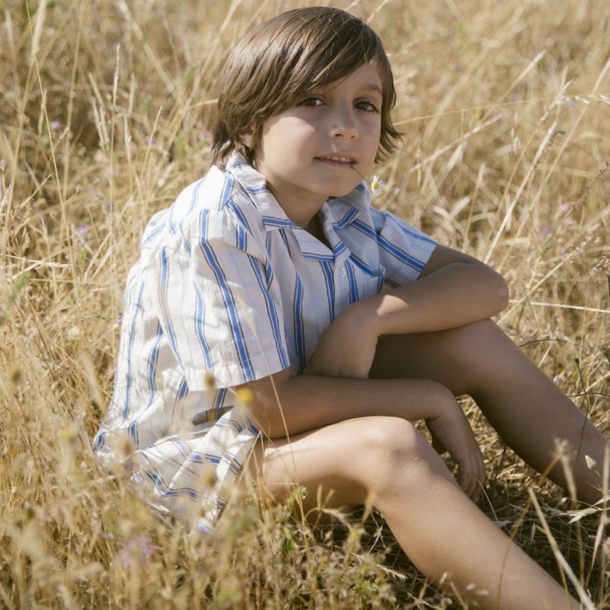 Take Shirt & Pina Shorts | Chambray Stripe