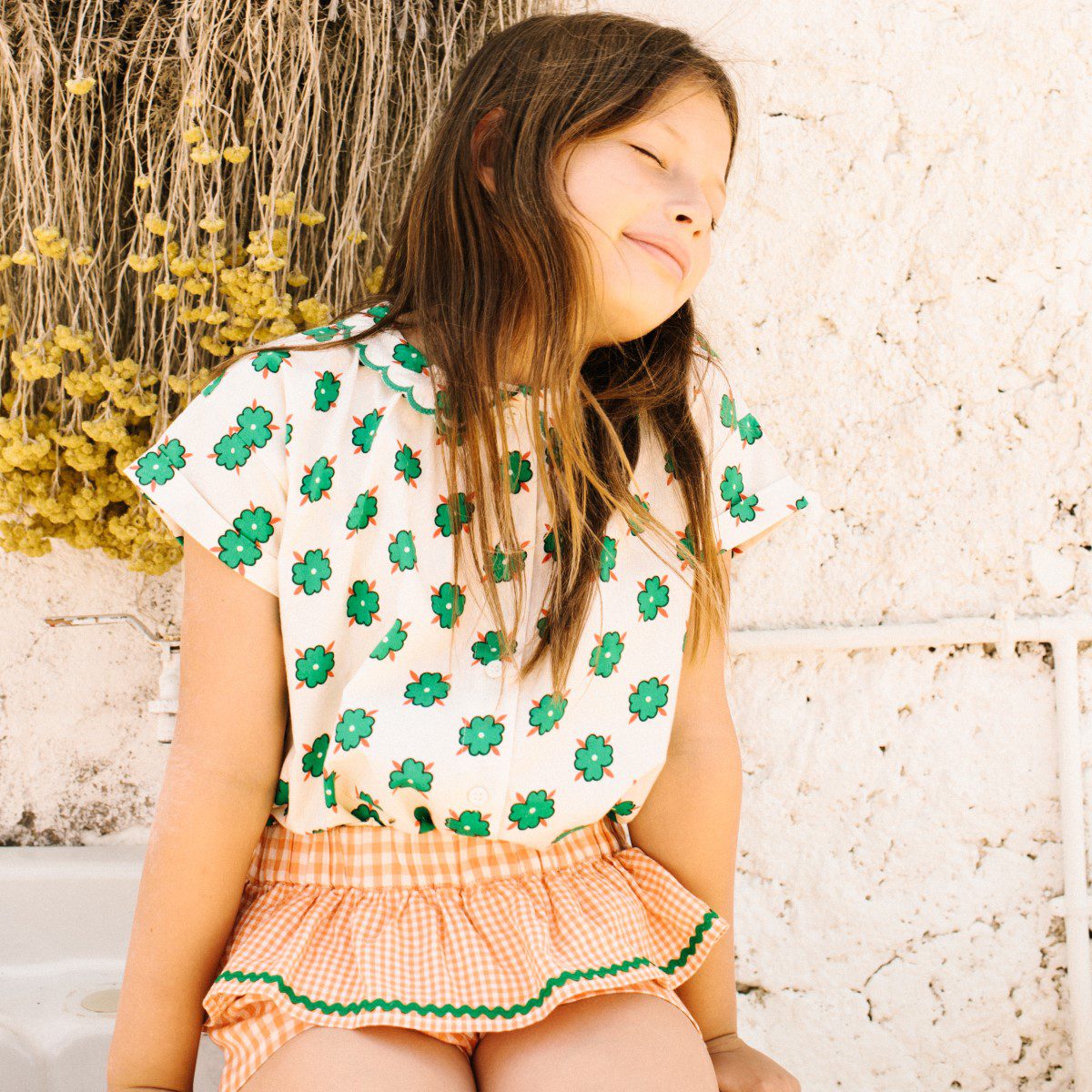 Minette Short | Gingham Apricot