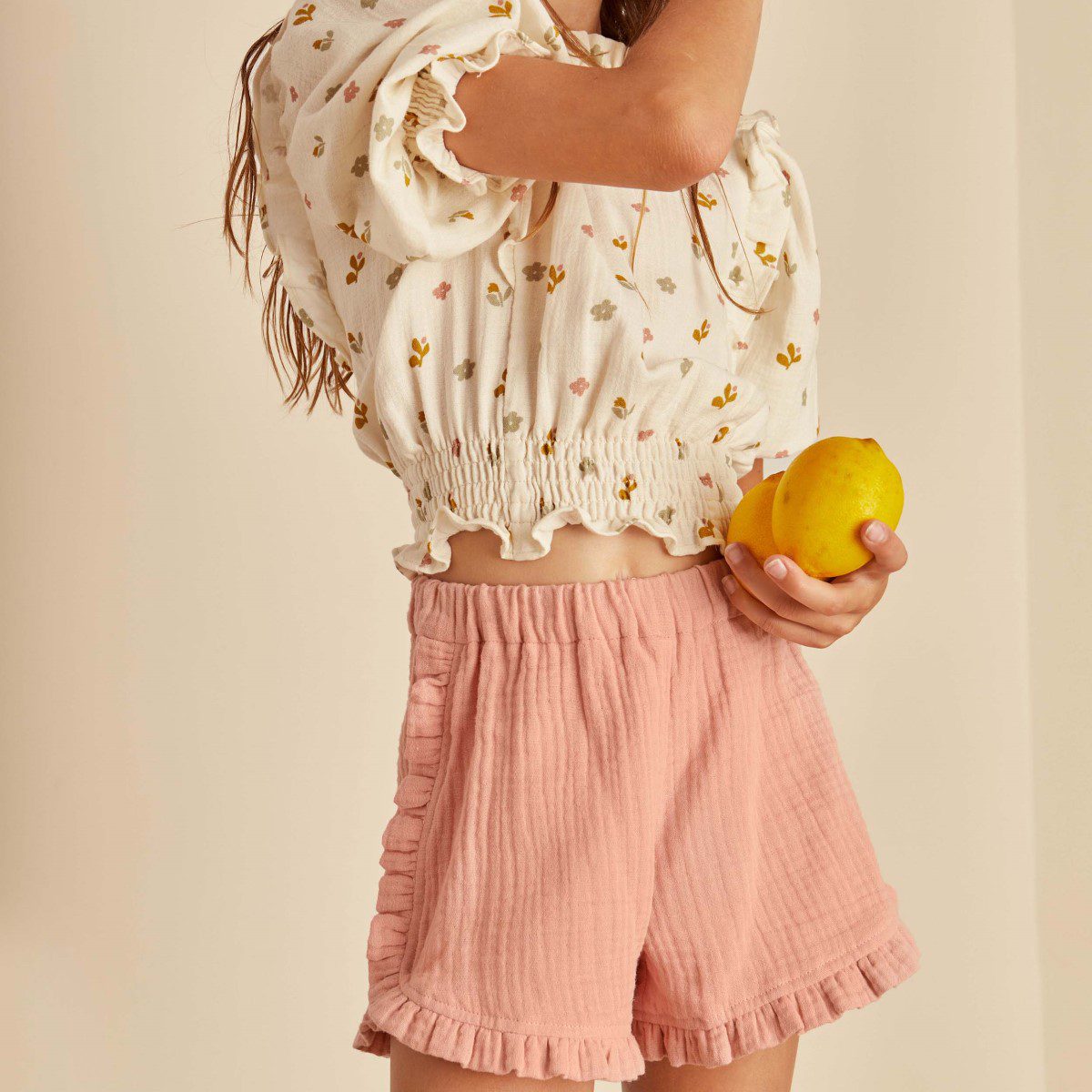 MIA Muslin Flower Blouse Elise &  Ruffle Short | Set