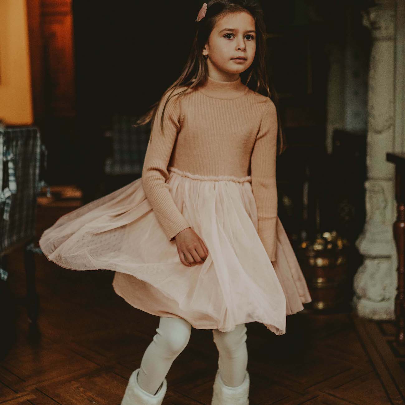 Lotus Dress | Biscuit