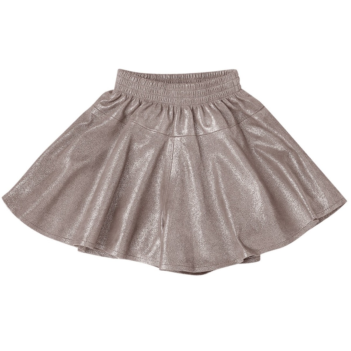 Giese Leather Shorts Iron Grey Metallic