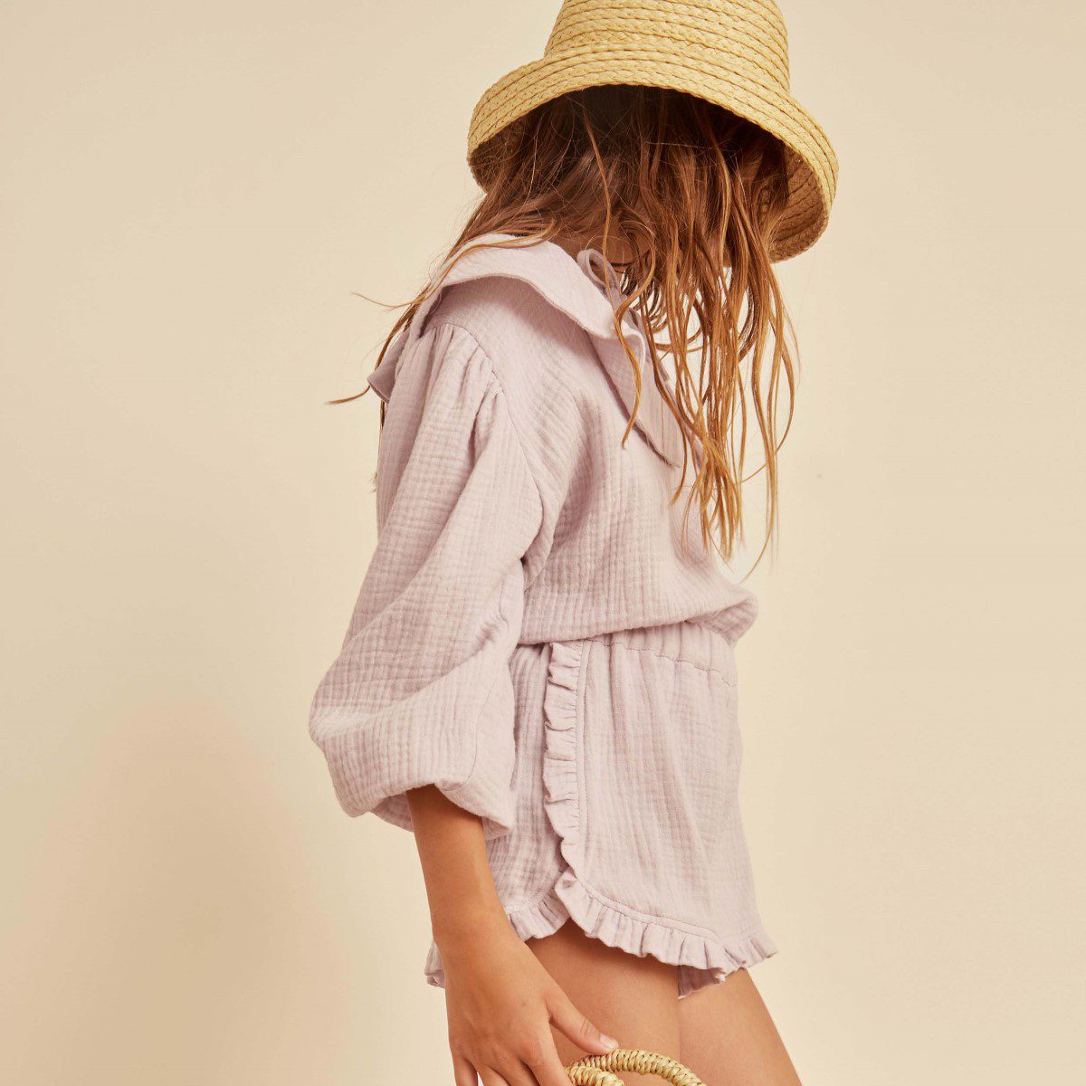 Elise Muslin Blouse & Ruffle Short | Set