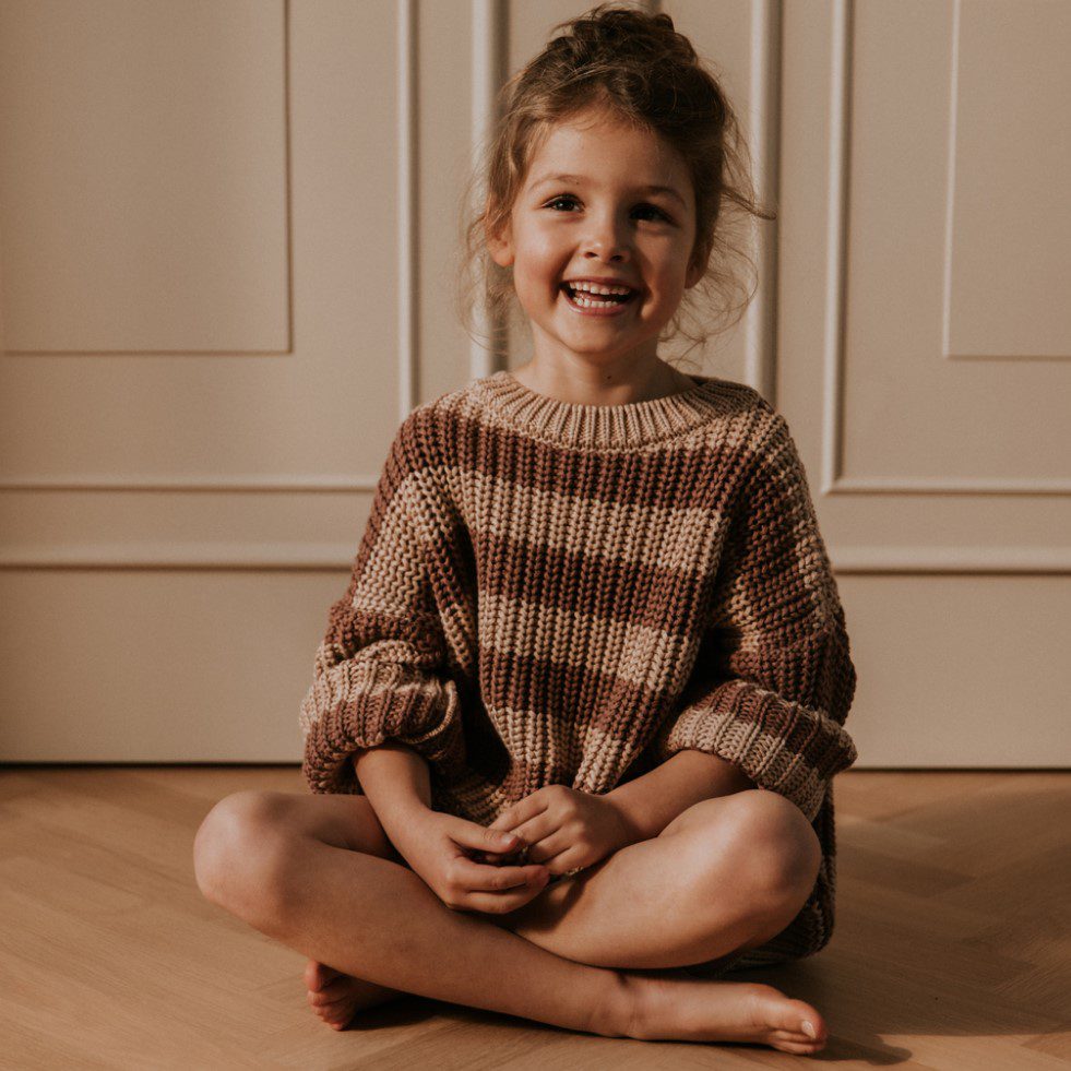 Chunky Knit Sweater | Stripes Dust