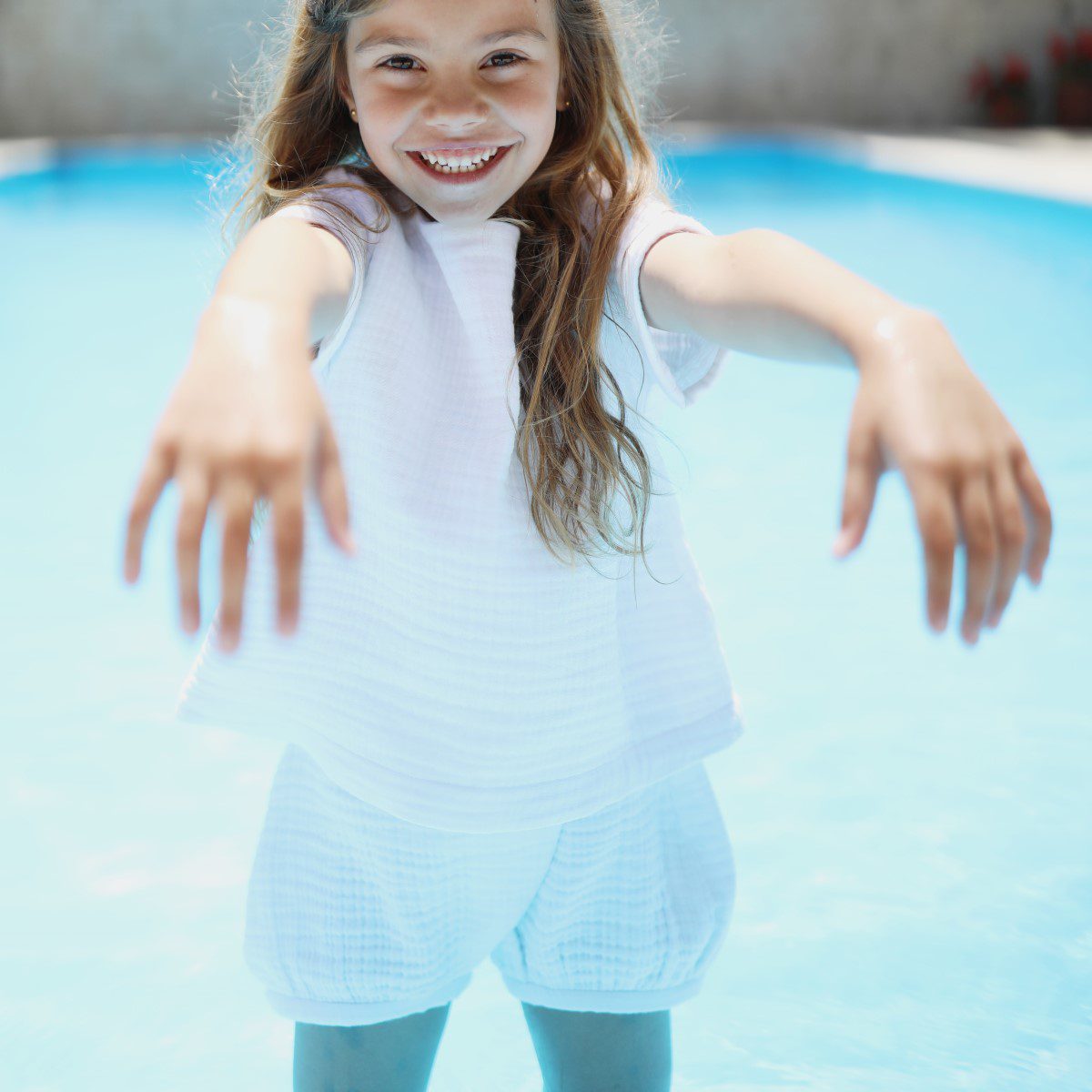 Shirt & Short Musslin Set | White