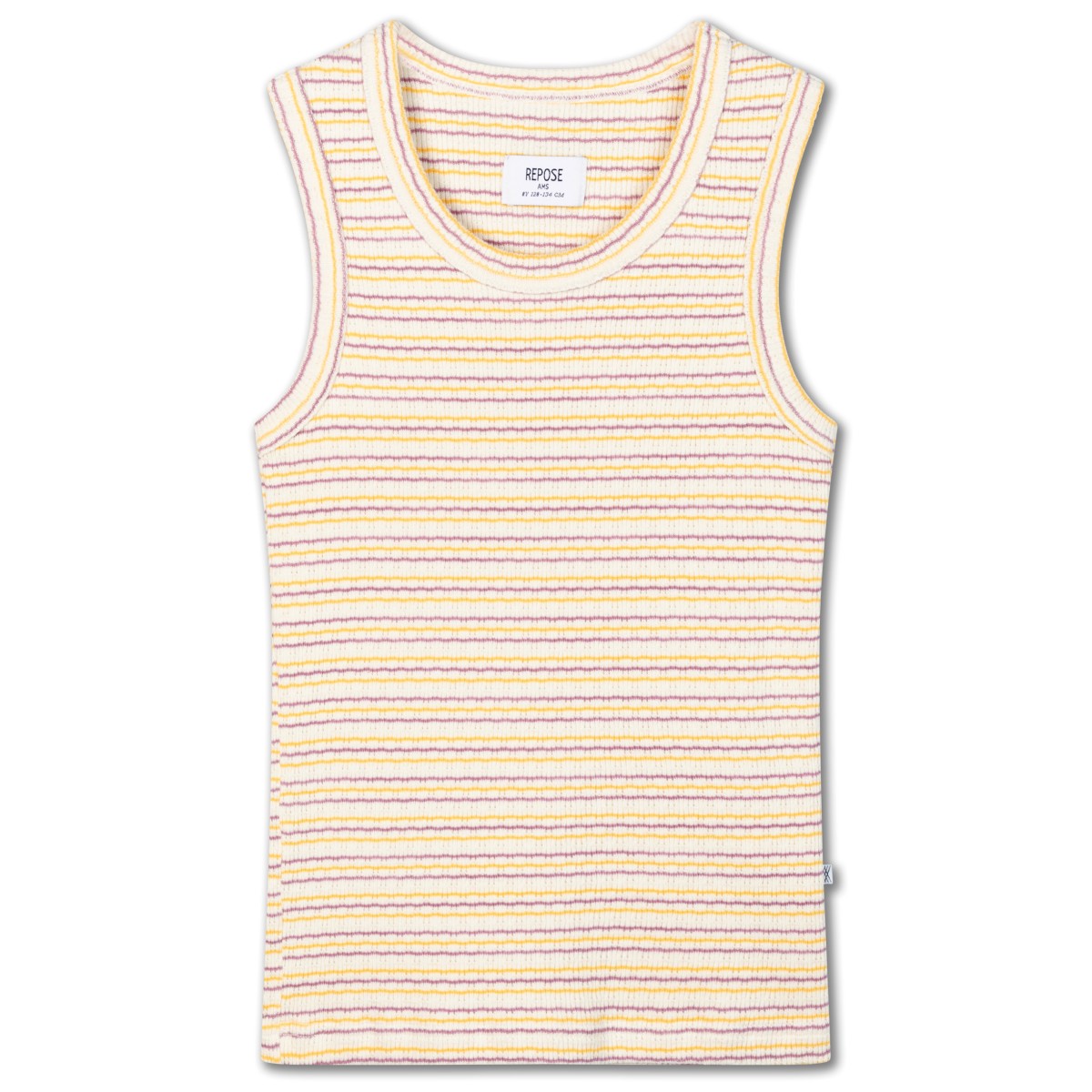 Slim Singlet | Fine Buff Orchid Stripe
