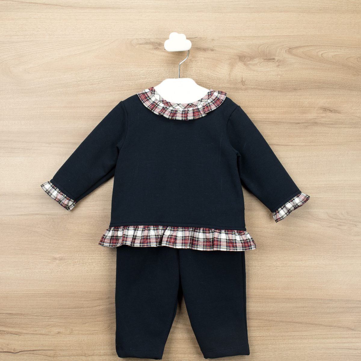 Jessica Navy & Red Tartan Tracksuit