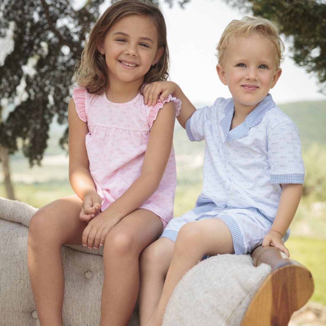 2 Piece Pajama Set Coral