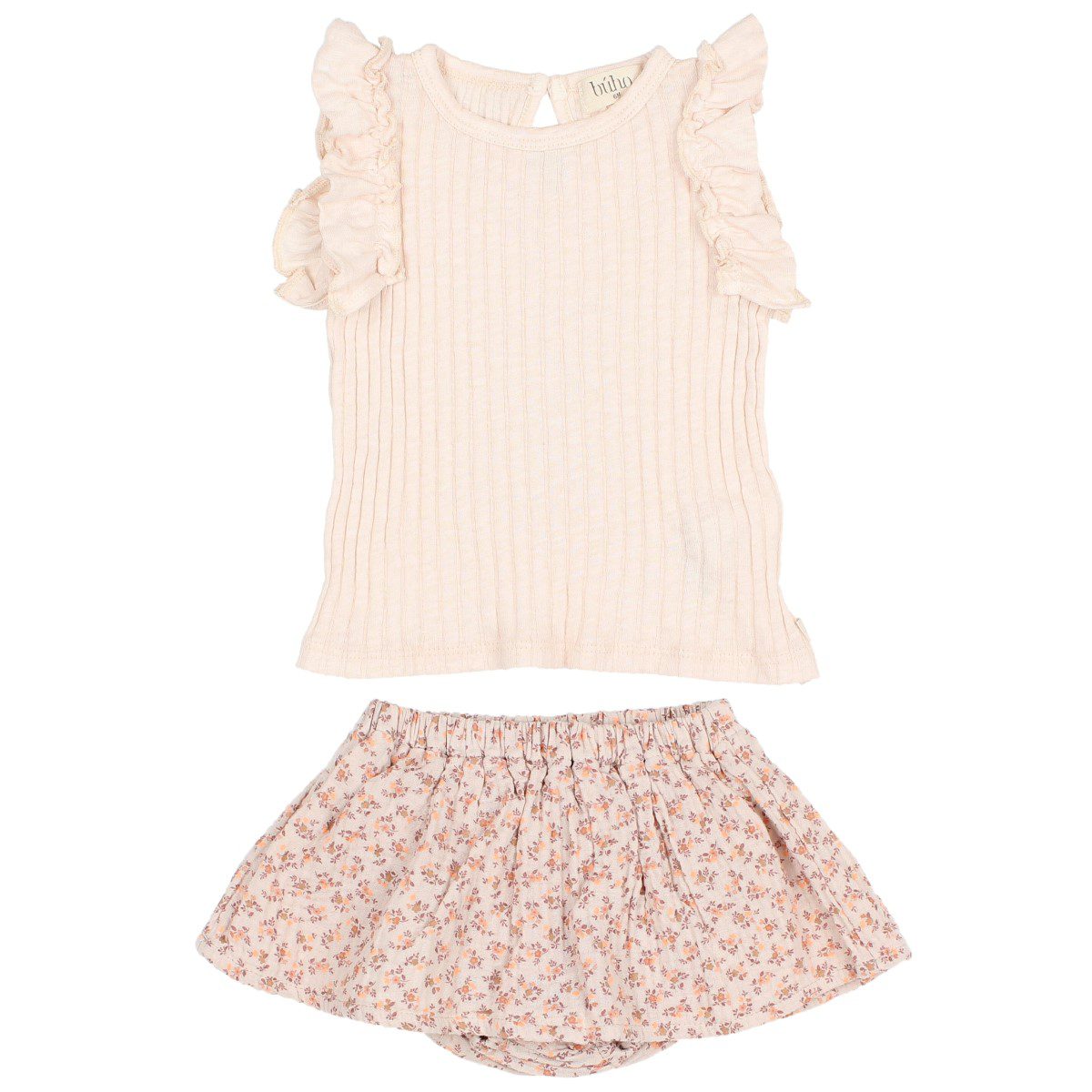 BB Rib Ruffle T-Shirt & Provence Skirt