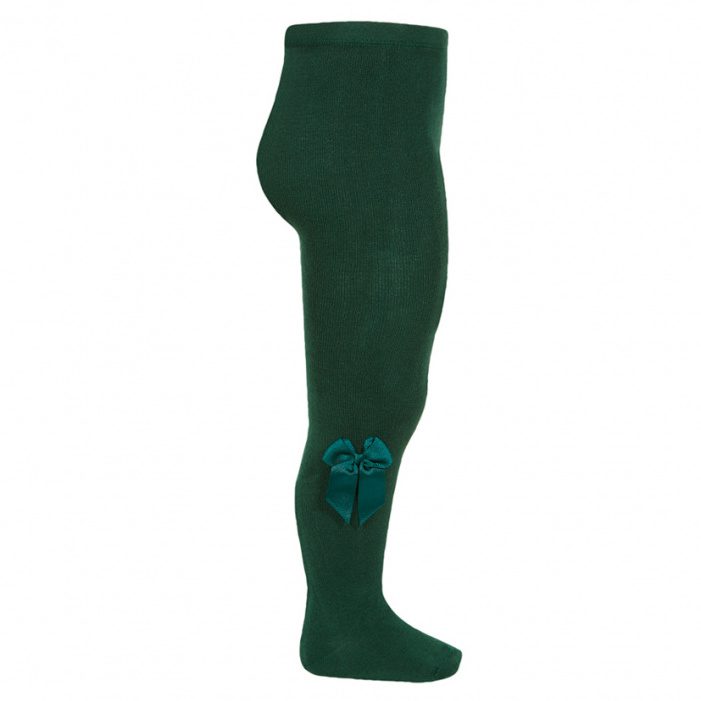 Tights W/ Side Grossgrain Bow | Bottle Green (780)