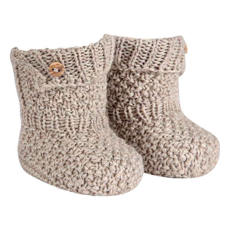 Merino-Acrylic Baby Booties | Nougat (901)