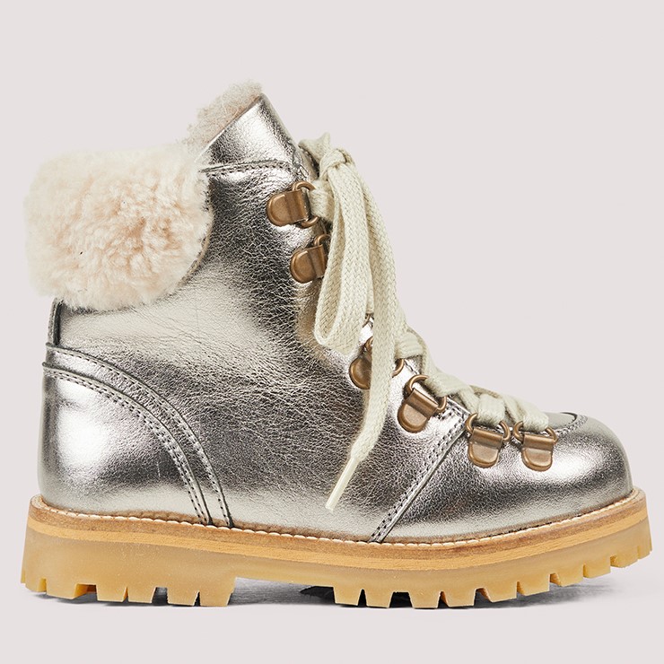 Shearling Winter Boot | Metallic