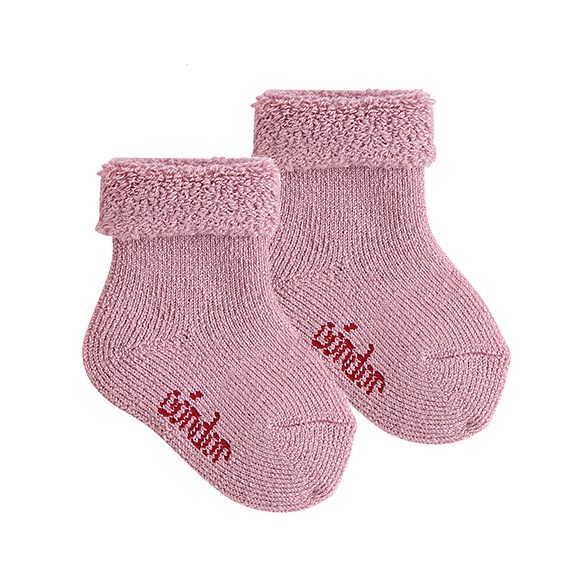 Wool Terry Short Socks W/ Cuff | Pink (939)
