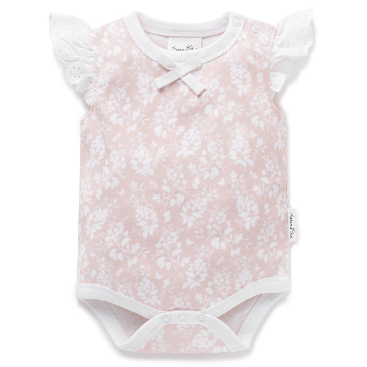 Pink Floral Lace Onesie