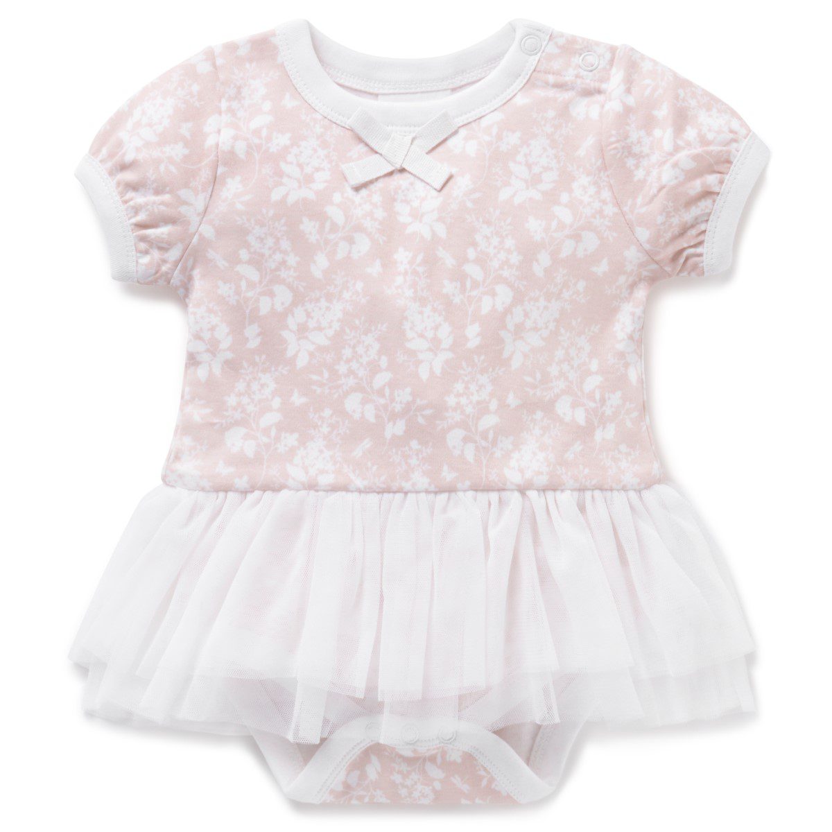 Pink Floral Tutu Onesie