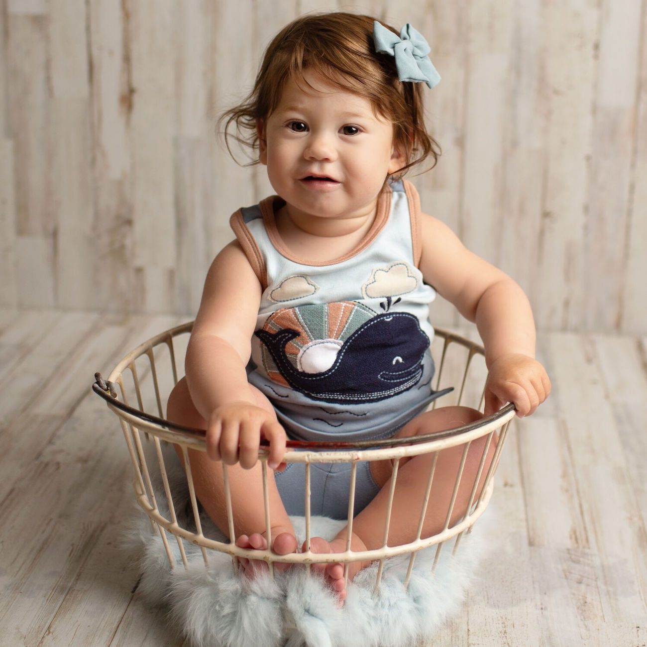 Appliqué Tank & Bike Short Set | Whale