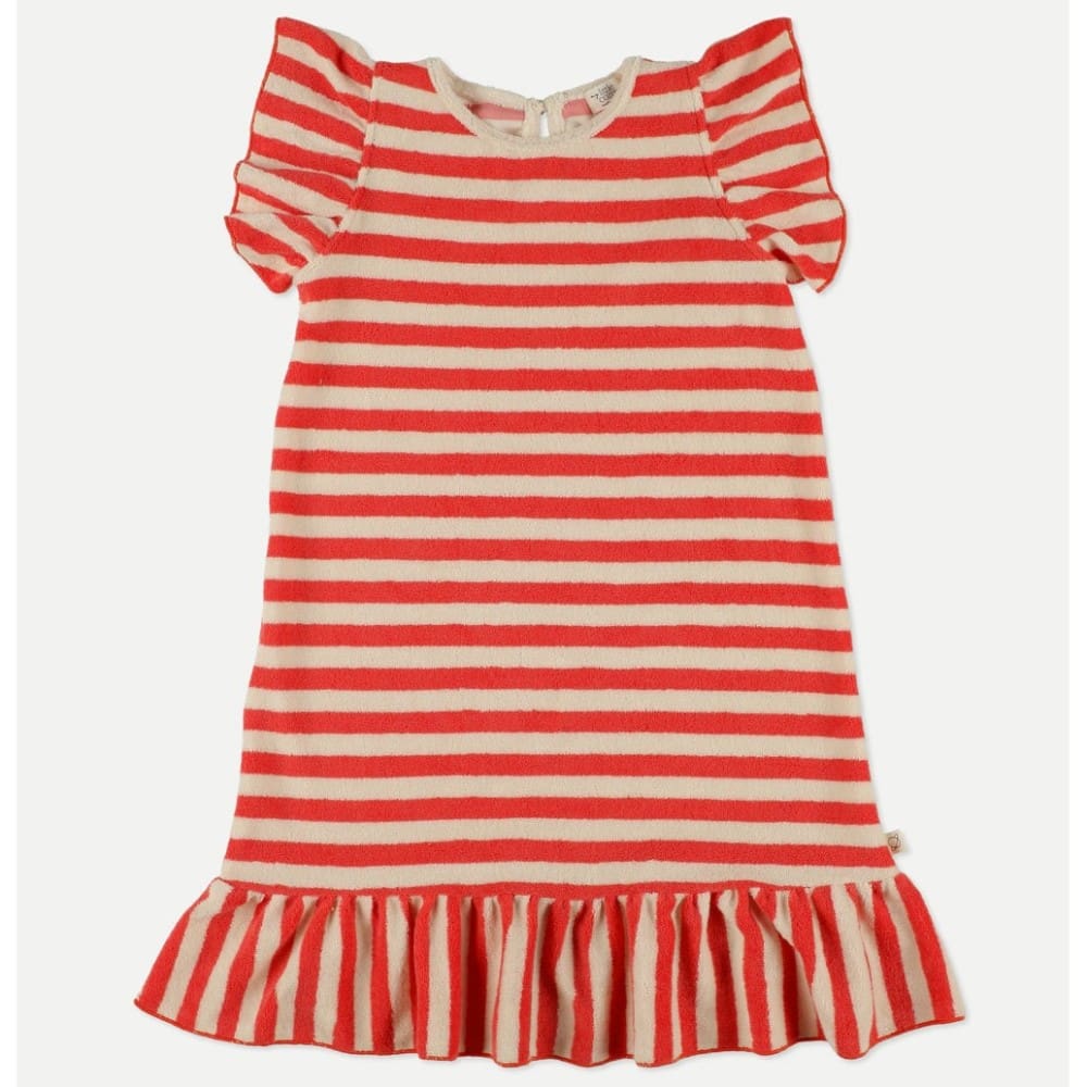 Arleth Toweling Stripes Dress | Red Ruby