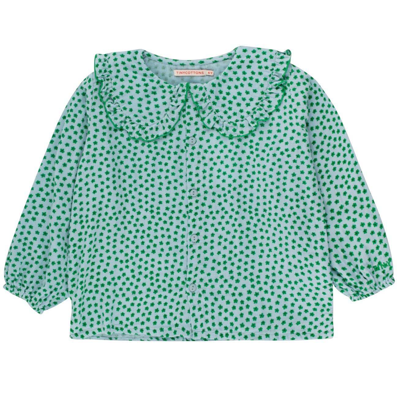 The Flowers Shirt | Grey/Grass Green