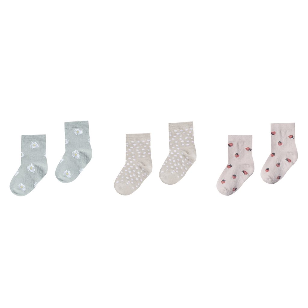 Ankle Sock Set | Daisy, Micro Dot, Strawberry